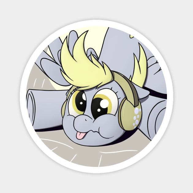 Derpy with Headphones Magnet by Heartbeat Unicorn